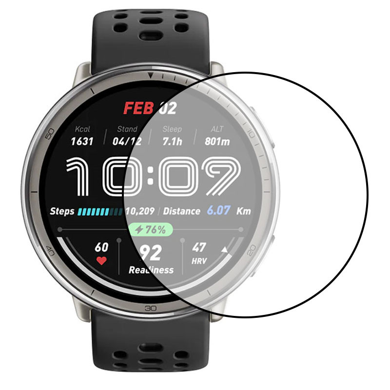 Полімерна плівка 3D (full glue) (тех.пак) для Xiaomi Amazfit Active 2 / 2R на малюнкі №1