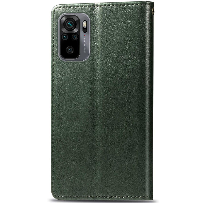 Кожаный чехол-книжка GETMAN Gallant (PU) для Xiaomi Redmi Note 10 / Note 10s, Зеленый 1, Искусственная кожа, купить оптом с доставкой