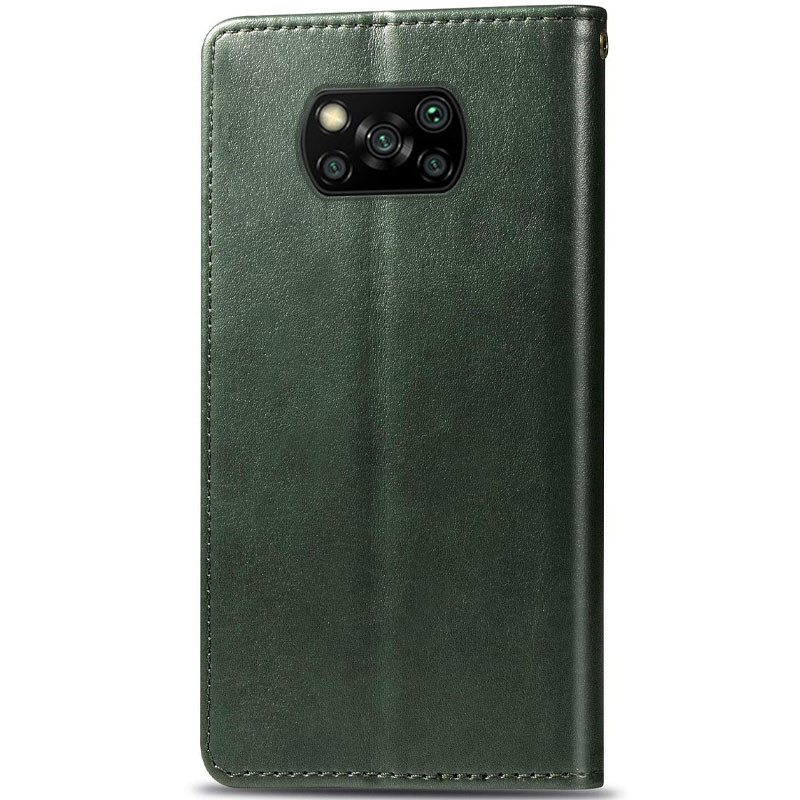 Кожаный чехол-книжка GETMAN Gallant (PU) для Xiaomi Poco X3 NFC / Poco X3 Pro, Зеленый 3, Искусственная кожа, купить оптом с доставкой