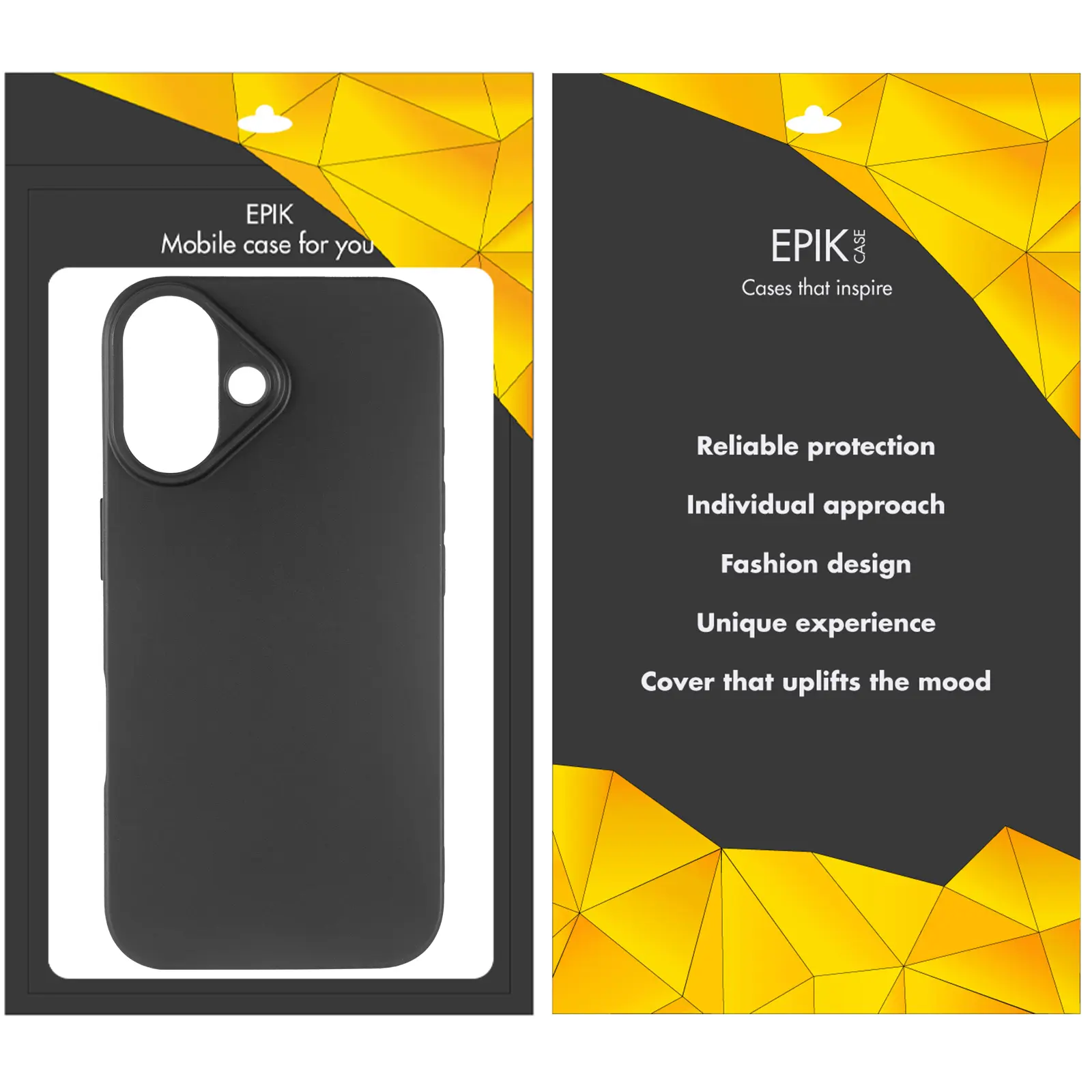 Чехол TPU Epik Black для Apple iPhone 16 (6.1"), Черный 5, TPU, купить оптом с доставкой