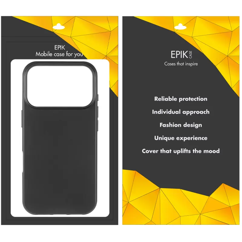 Чехол TPU Epik Black для Apple iPhone 17 Pro Max (6.9"), Черный 5, TPU, купить оптом с доставкой