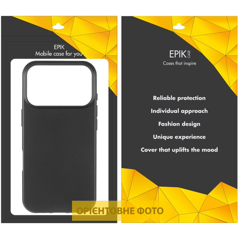 Чехол TPU Epik Black для Apple iPhone 18 Pro, Черный 5, TPU, купить оптом с доставкой