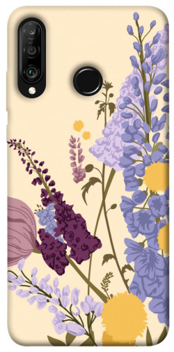 Чохол itsPrint Flowers art для Huawei P30 lite