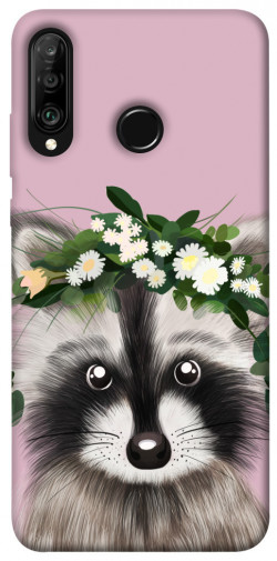Чехол itsPrint Raccoon in flowers для Huawei P30 lite