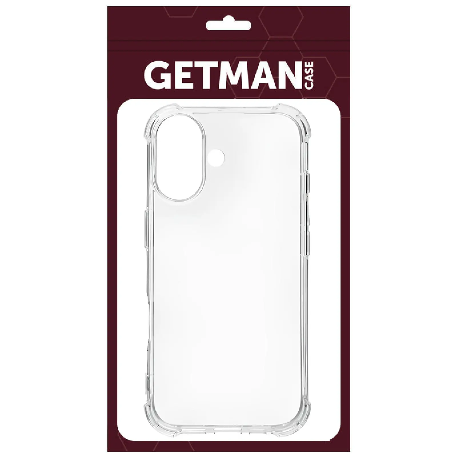 TPU чехол GETMAN Ease logo усиленные углы для Apple iPhone 17 (6.3"), Бесцветный (прозрачный) 7, TPU, купить оптом с доставкой