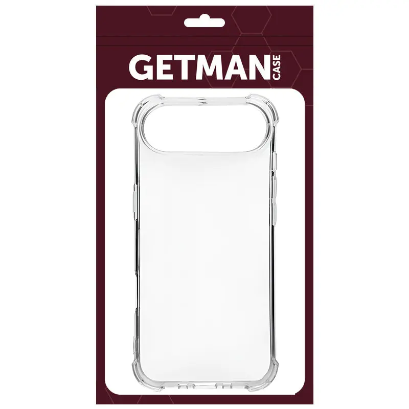 TPU чехол GETMAN Ease logo усиленные углы для Apple iPhone 17 Air (6.5"), Бесцветный (прозрачный) 7, TPU, купить оптом с доставкой