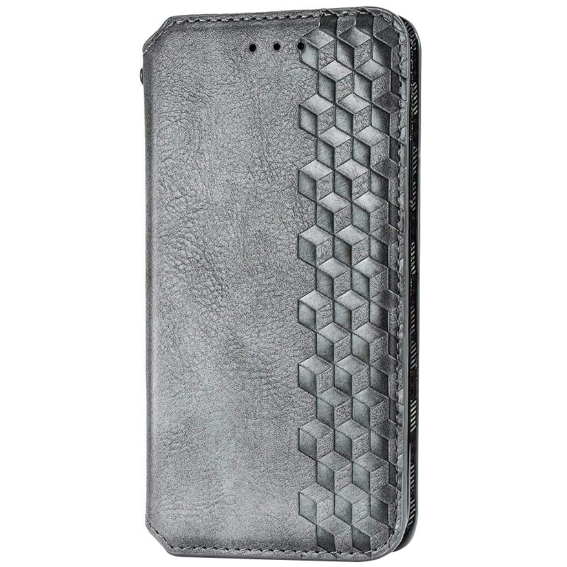 Кожаный чехол-книжка GETMAN Cubic (PU) для Samsung Galaxy A21s, Серый, Искусственная кожа, купить оптом с доставкой