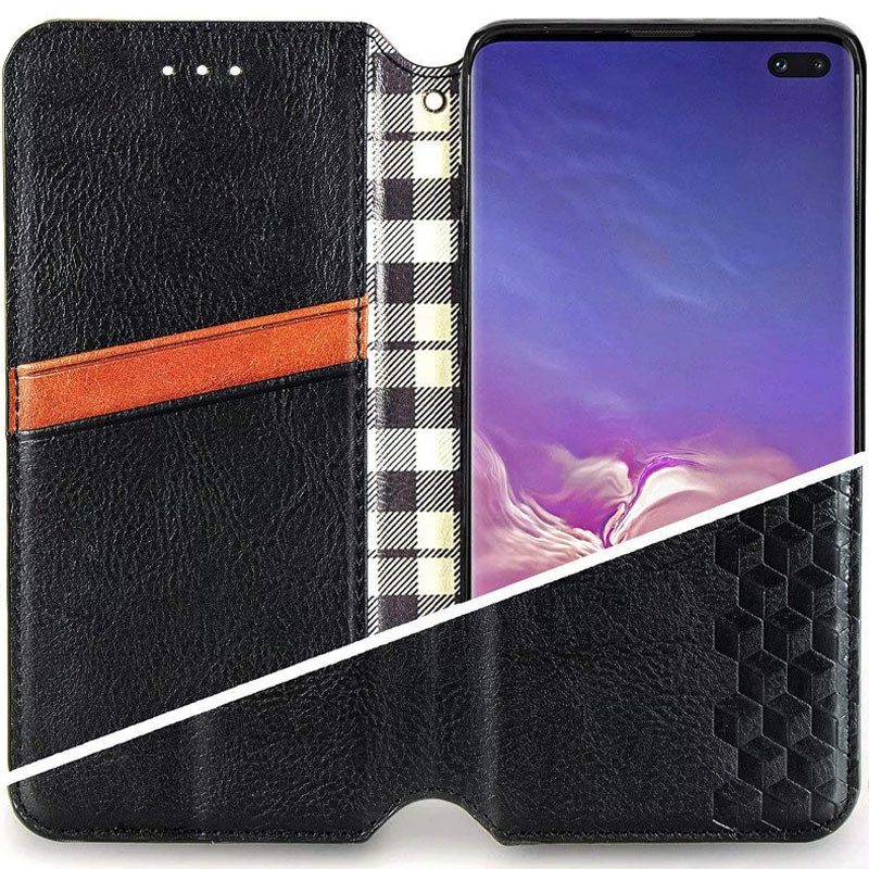 Кожаный чехол-книжка GETMAN Cubic (PU) для Samsung Galaxy A21s, Черный 4, Искусственная кожа, купить оптом с доставкой