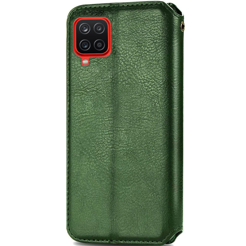 Кожаный чехол-книжка GETMAN Cubic (PU) для Samsung Galaxy A12 / M12, Зеленый 1, Искусственная кожа, купить оптом с доставкой