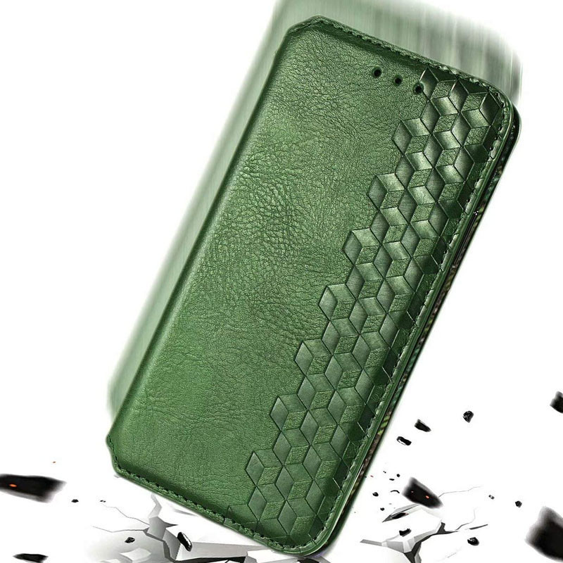 Кожаный чехол-книжка GETMAN Cubic (PU) для Samsung Galaxy A13 4G, Зеленый 3, Искусственная кожа, купить оптом с доставкой