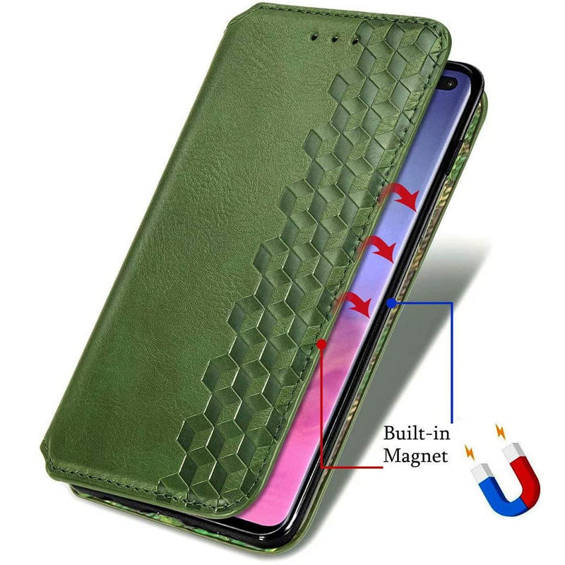 Кожаный чехол-книжка GETMAN Cubic (PU) для Samsung Galaxy A13 4G, Зеленый 5, Искусственная кожа, купить оптом с доставкой