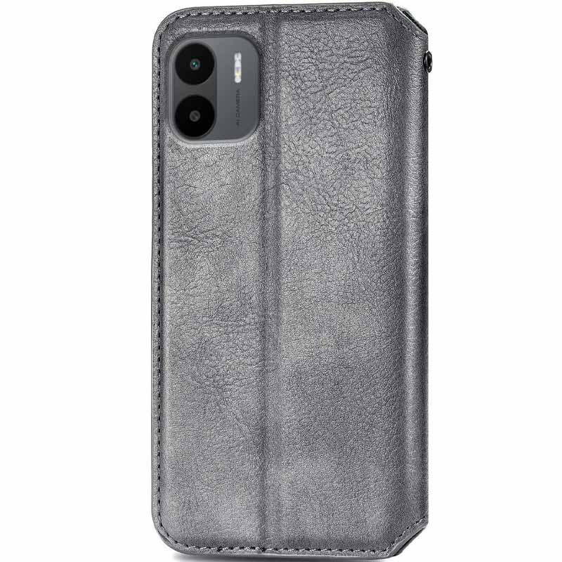 Кожаный чехол-книжка GETMAN Cubic (PU) для Xiaomi Redmi A1 / A2, Серый 1, Искусственная кожа, купить оптом с доставкой