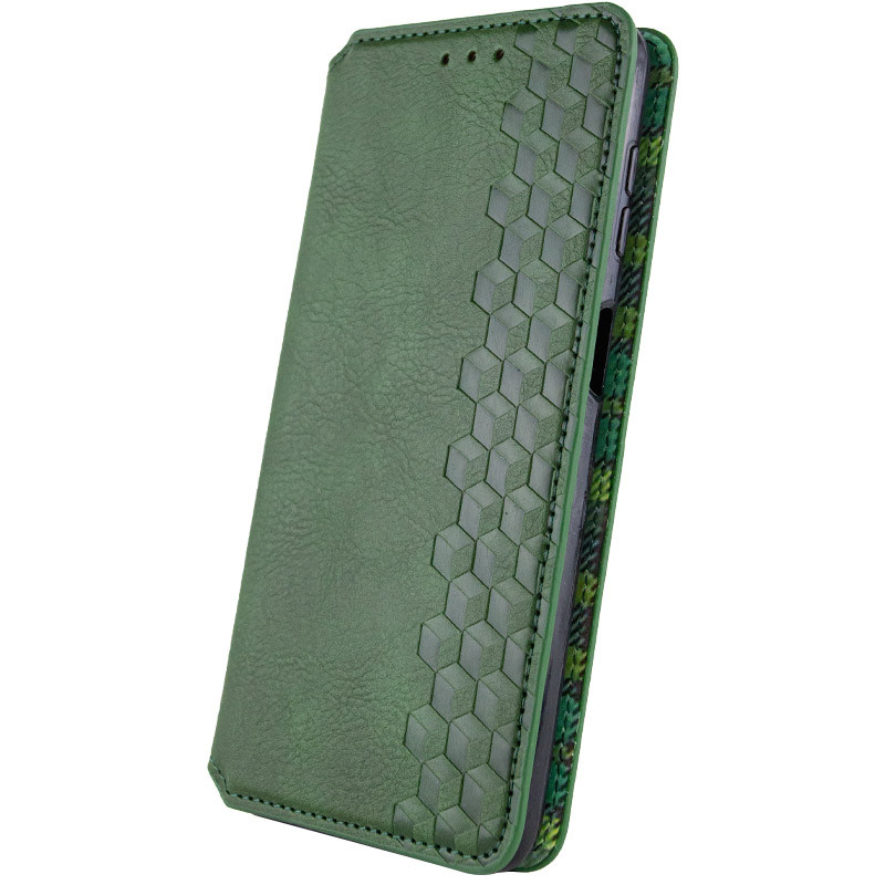 Кожаный чехол-книжка GETMAN Cubic (PU) для Samsung Galaxy A24 4G, Зеленый 3, Искусственная кожа, купить оптом с доставкой