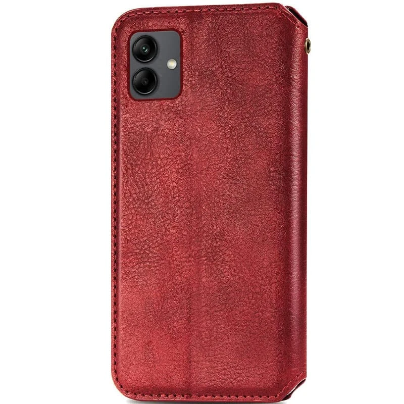 Кожаный чехол-книжка GETMAN Cubic (PU) для Samsung Galaxy A06, Красный 1, Искусственная кожа, купить оптом с доставкой