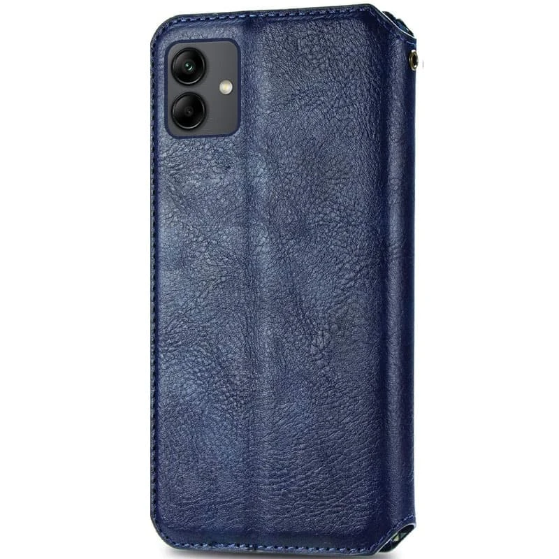 Кожаный чехол-книжка GETMAN Cubic (PU) для Samsung Galaxy A06, Синий 1, Искусственная кожа, купить оптом с доставкой