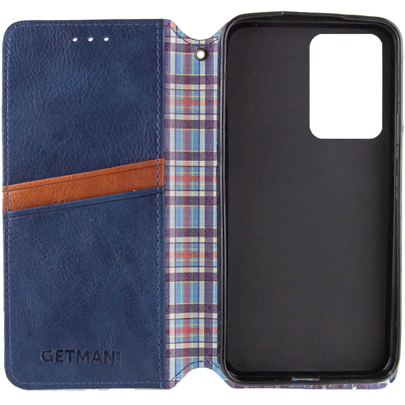 Кожаный чехол-книжка GETMAN Cubic (PU) для Xiaomi 14T Pro, Синий 1, Искусственная кожа, купить оптом с доставкой