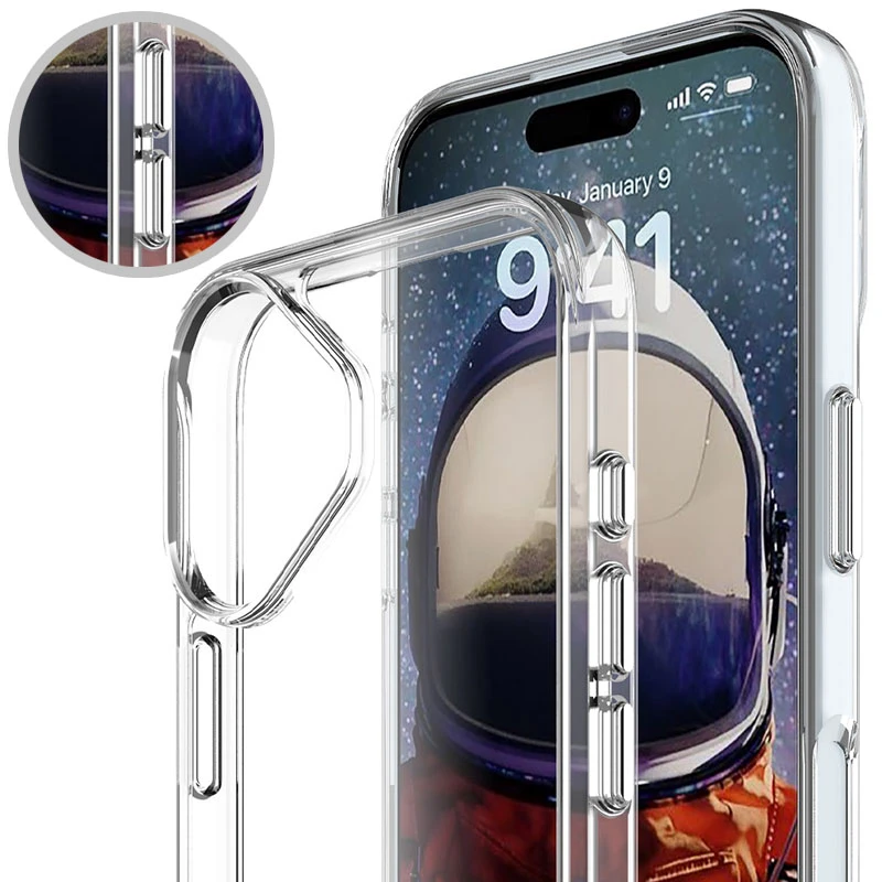Чехол TPU Space Case transparent для Apple iPhone 16 (6.1"), Прозрачный 4, TPU, купить оптом с доставкой