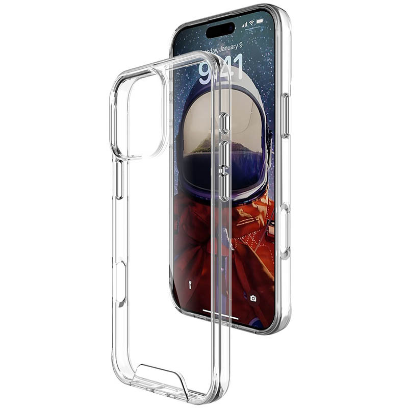 Прозрачный чехол Space Case для Apple iPhone 16 Pro (6.3) | TPU+PC с усиленными бортами на картинке №6