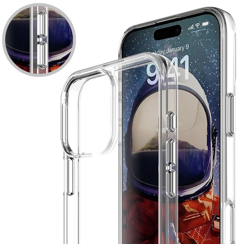 Чехол TPU Space Case transparent для Apple iPhone 16 Pro Max (6.9"), Прозрачный 4, TPU, купить оптом с доставкой