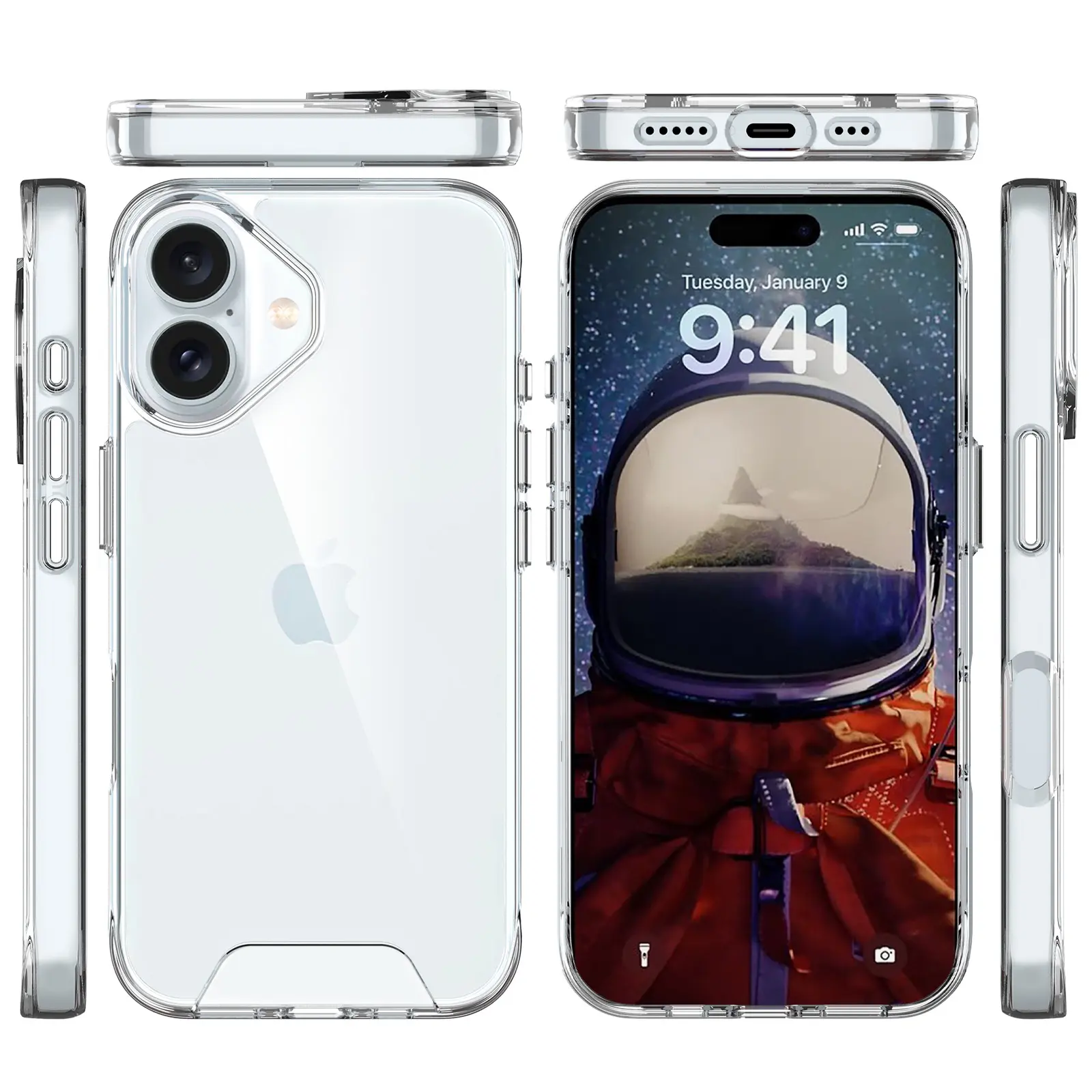 Чехол TPU Space Case transparent для Apple iPhone 17 (6.3"), Прозрачный 2, TPU, купить оптом с доставкой