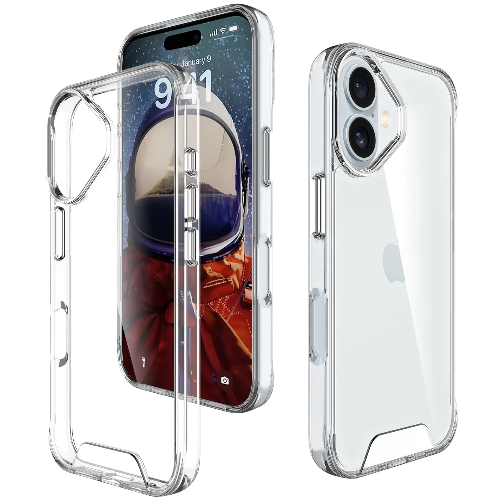 Чехол TPU Space Case transparent для Apple iPhone 17 (6.3"), Прозрачный 3, TPU, купить оптом с доставкой