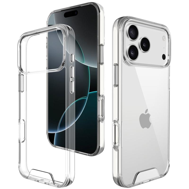 Прозрачный чехол Space Case для Apple iPhone 17 Pro Max (6.9) | TPU+PC с усиленными бортами на картинке №4