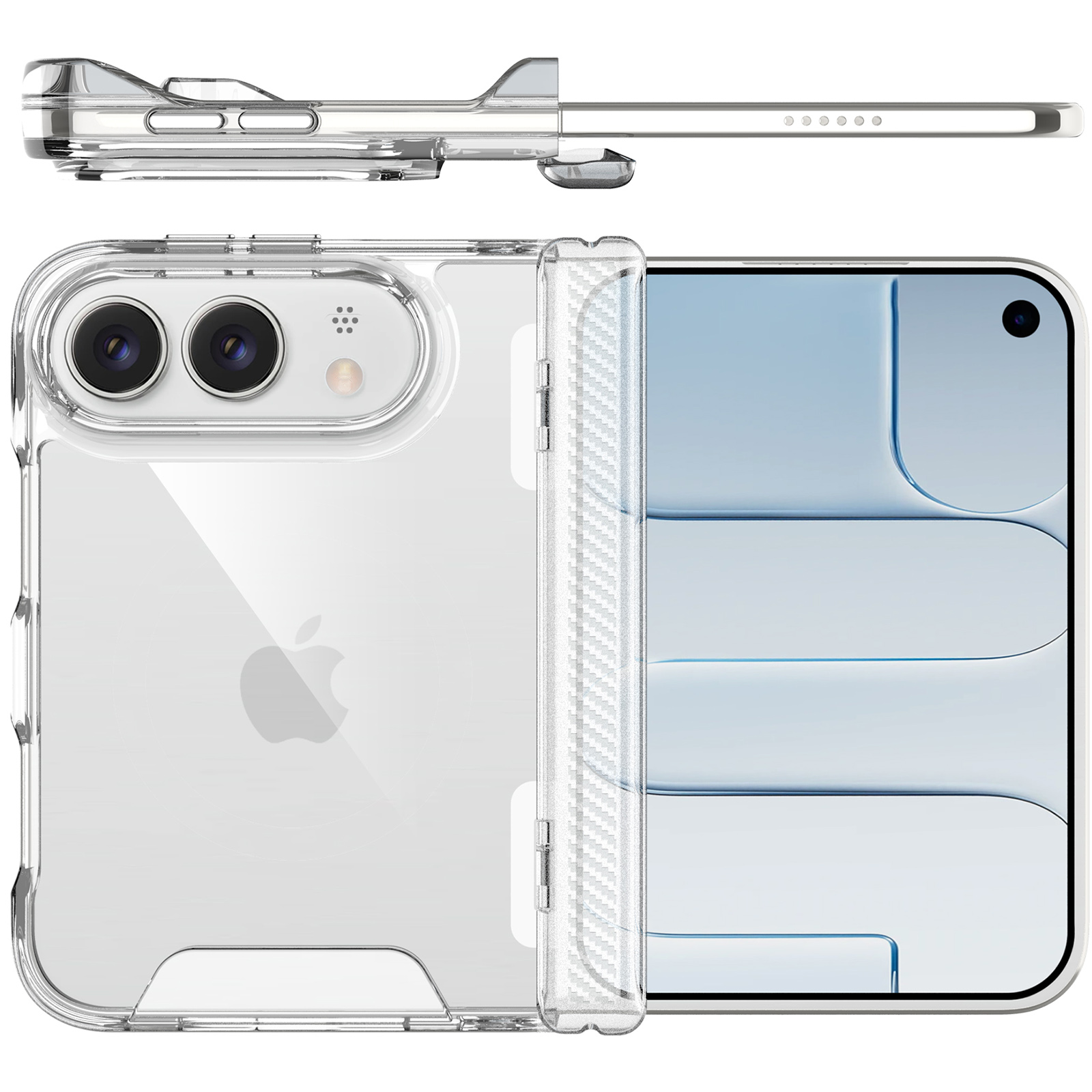 Чехол TPU Space Case transparent для Apple iPhone Duo (5.4/7.6"), Прозрачный 5, TPU, купить оптом с доставкой