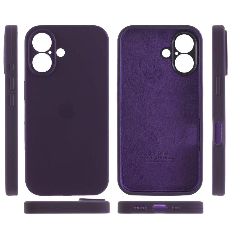 Чехол Silicone Case Full Camera Protective (AA) для Apple iPhone 16 Plus (6.7) на картинке №3