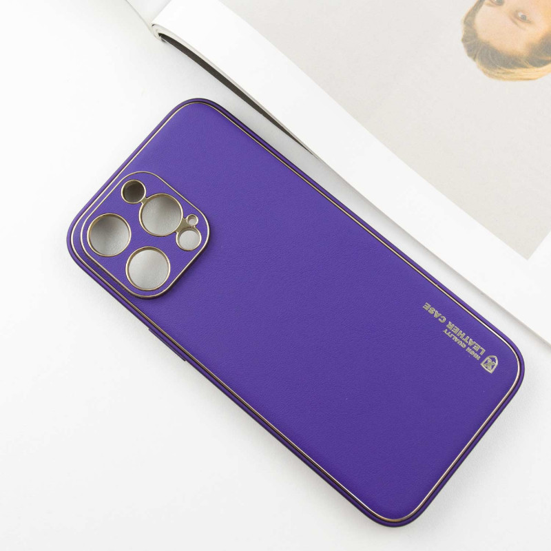 Элегантный кожаный чехол Xshield для Apple iPhone 14 Pro Max (6.7) | на картинке №3