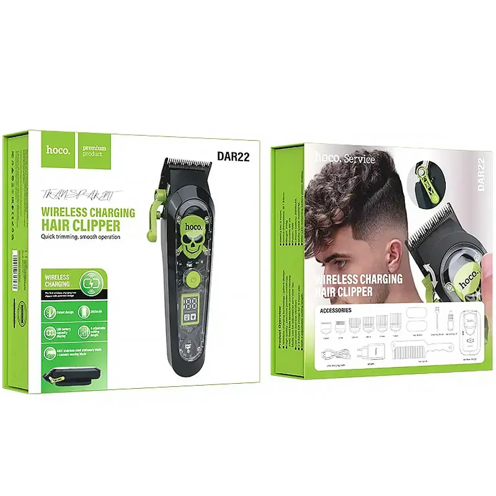Машинка для стрижки волос Hoco DAR22 Barber Pro, Black 5, купить оптом с доставкой