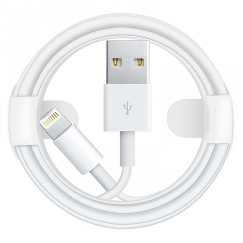 Дата кабель Foxconn для Apple iPhone USB to Lightning (AAA grade) (2m) (box, no logo) дивитися фото №1