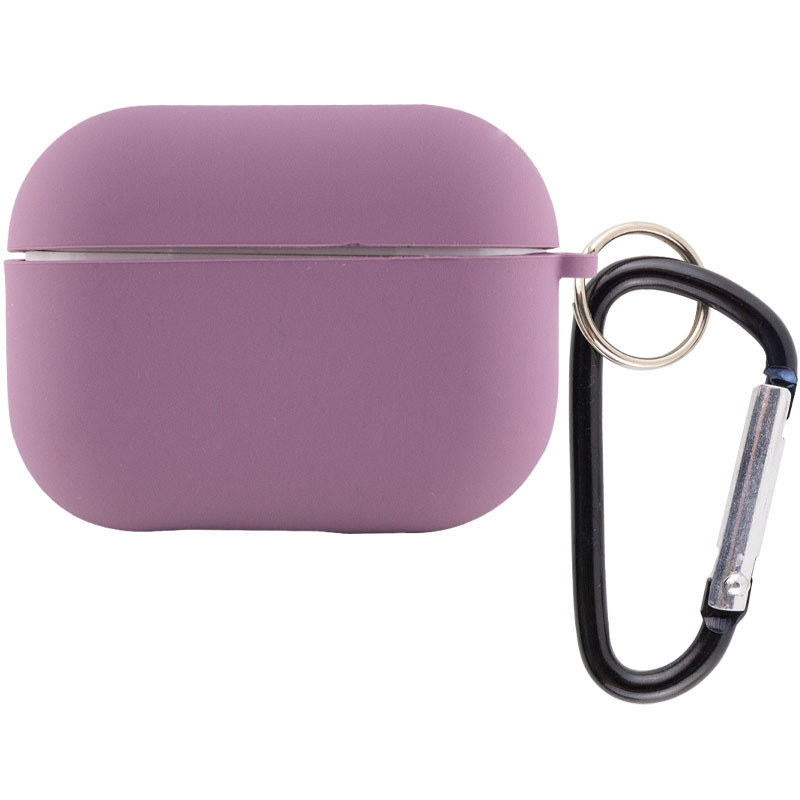 Силиконовый футляр с микрофиброй для наушников Airpods 4 на картинке №1