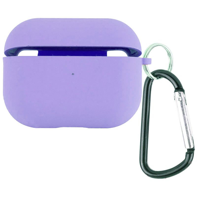 Силиконовый футляр с микрофиброй для наушников Airpods 4 на картинке №1