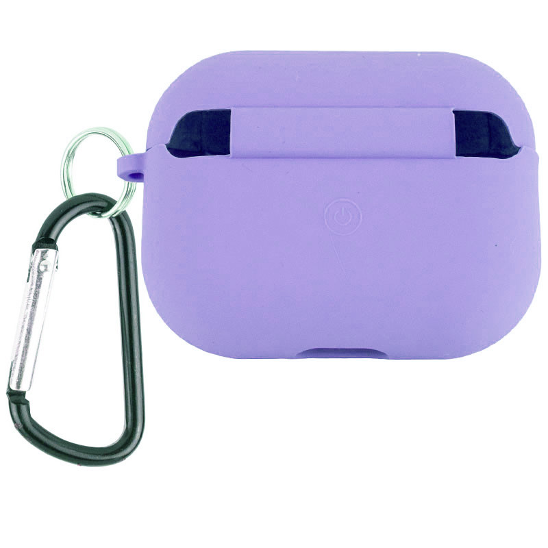 Силиконовый футляр с микрофиброй для наушников Airpods 4 на картинке №2