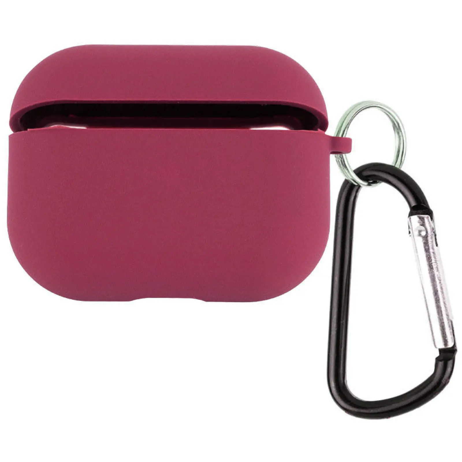 Силіконовий футляр з мікрофіброю для навушників Airpods Pro 3, Бордовий / Plum, Силікон, купити оптом з доставкою