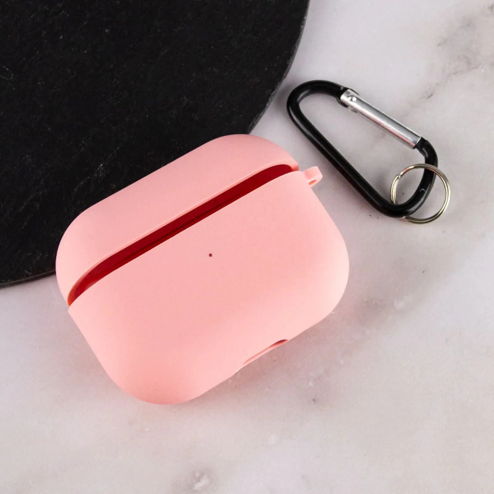 Силиконовый футляр с микрофиброй для наушников Airpods Pro 3, Розовый / Pink 2, Силикон, купить оптом с доставкой