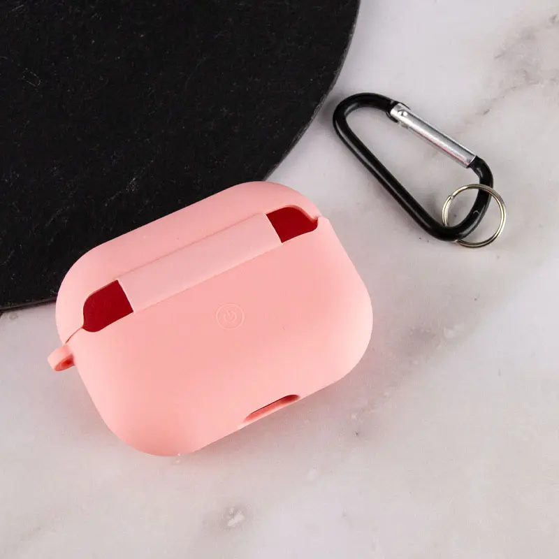 Силиконовый футляр с микрофиброй для наушников Airpods Pro 3, Розовый / Pink 3, Силикон, купить оптом с доставкой