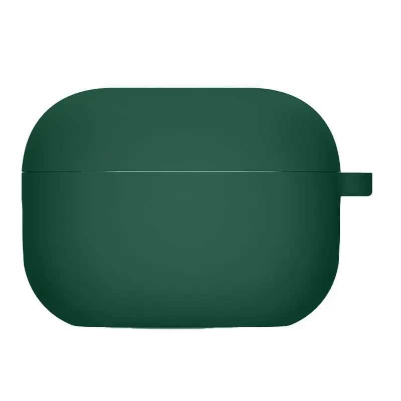 Силиконовый футляр с микрофиброй для наушников Airpods Pro 3, Зеленый / Pine green, Силикон, купить оптом с доставкой