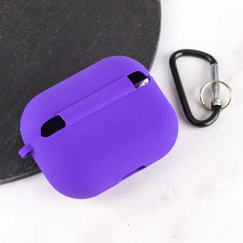 Силиконовый футляр с микрофиброй для наушников Airpods Pro 3, Фиолетовый / Ultra Violet 2, Силикон, купить оптом с доставкой