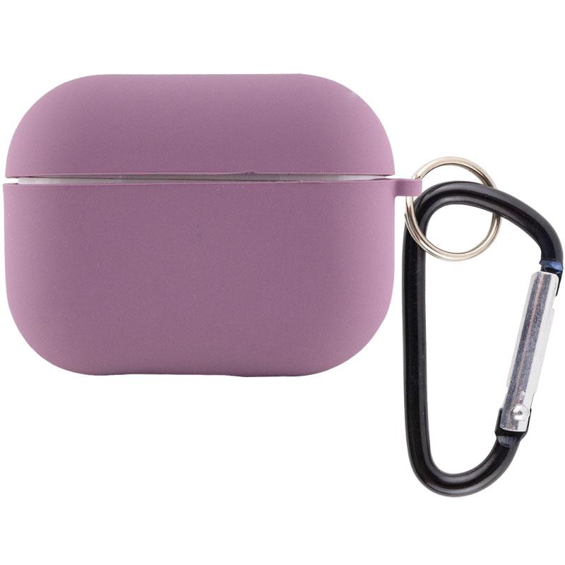 Силиконовый футляр с микрофиброй для наушников Airpods Pro 3 на картинке №1