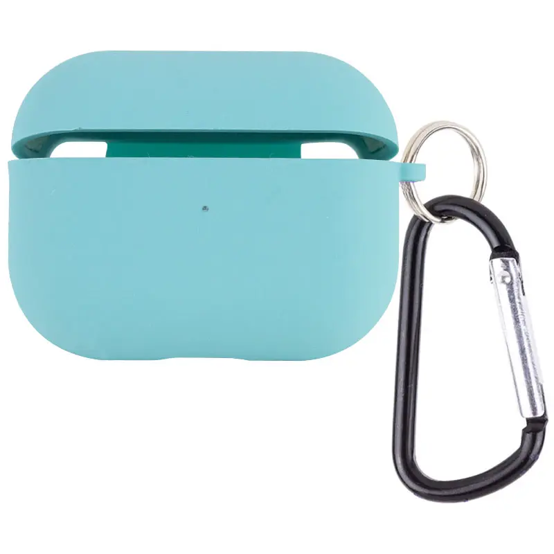 Силиконовый футляр с микрофиброй для наушников Airpods Pro 3, Бирюзовый / Marine Green, Силикон, купить оптом с доставкой