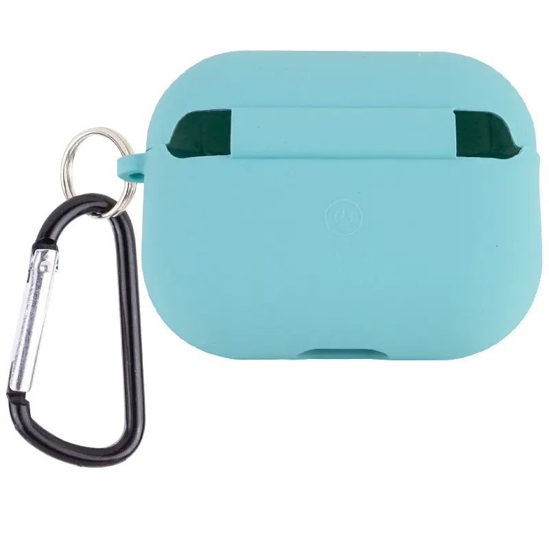 Силиконовый футляр с микрофиброй для наушников Airpods Pro 3, Бирюзовый / Marine Green 1, Силикон, купить оптом с доставкой