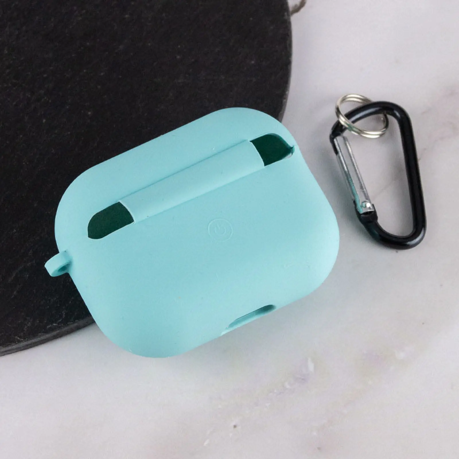 Силиконовый футляр с микрофиброй для наушников Airpods Pro 3, Бирюзовый / Marine Green 3, Силикон, купить оптом с доставкой