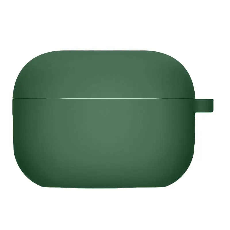 Силиконовый футляр с микрофиброй для наушников Airpods Pro 3, Зеленый / Pine Needle, Силикон, купить оптом с доставкой