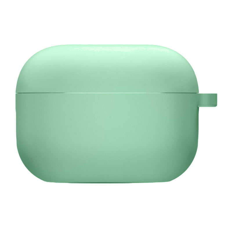 Уценка Силиконовый футляр с микрофиброй для наушников Airpods 4, Вскрытая упаковка / Зеленый / Spearmint, Силикон, купить оптом с доставкой