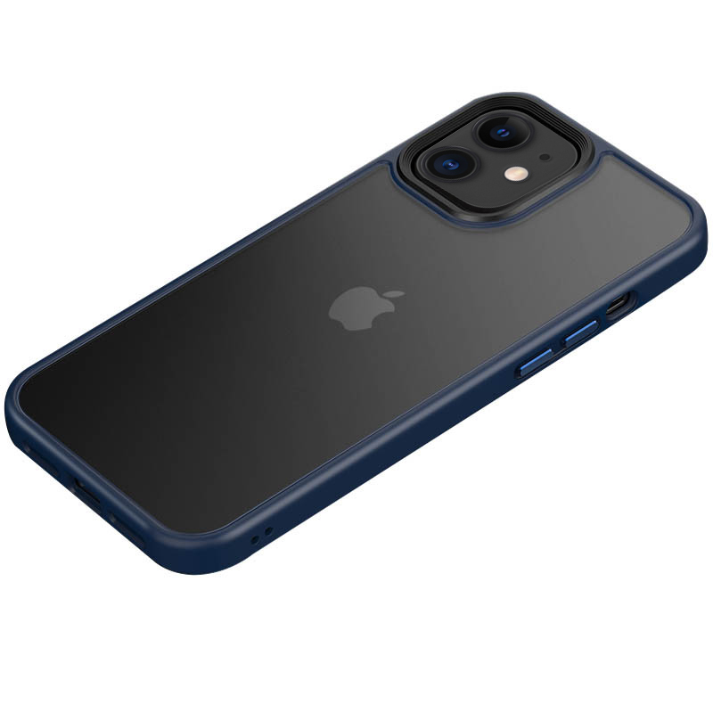 Уценка TPU+PC чехол Metal Buttons для Apple iPhone 11 (6.1"), Поврежденная упаковка / Синий / Navy Blue, TPU+PC, купить оптом с доставкой