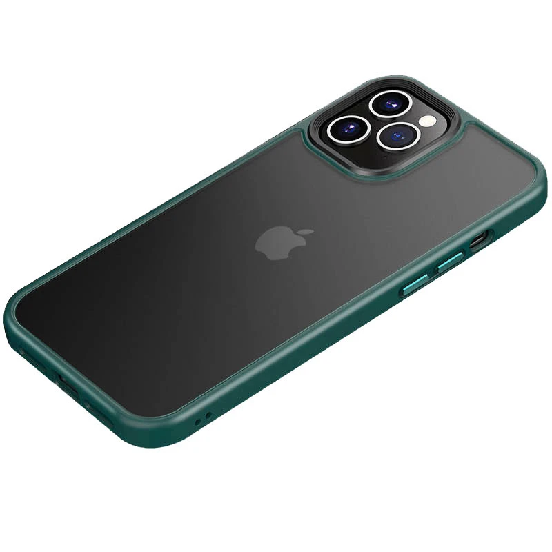 TPU+PC чехол Metal Buttons для Apple iPhone 11 Pro Max (6.5"), Зеленый / Dark Green, TPU+PC, купить оптом с доставкой