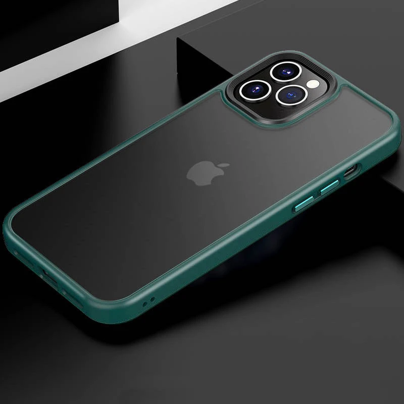 TPU+PC чехол Metal Buttons для Apple iPhone 11 Pro Max (6.5"), Зеленый / Dark Green 1, TPU+PC, купить оптом с доставкой