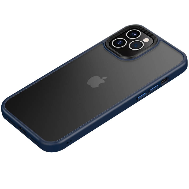 TPU+PC чехол Metal Buttons для Apple iPhone 12 Pro / 12 (6.1) на картинке №1