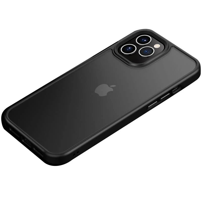TPU+PC чехол Metal Buttons для Apple iPhone 12 Pro / 12 (6.1"), Черный / Black, TPU+PC, купить оптом с доставкой